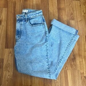 Abercrombie Curve Love 90s Relaxed Jean, High Rise, Size 0/25 short